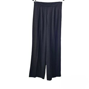 Escada Pure New Wool Pin Stripe Black And White High Waist Trouser Pants